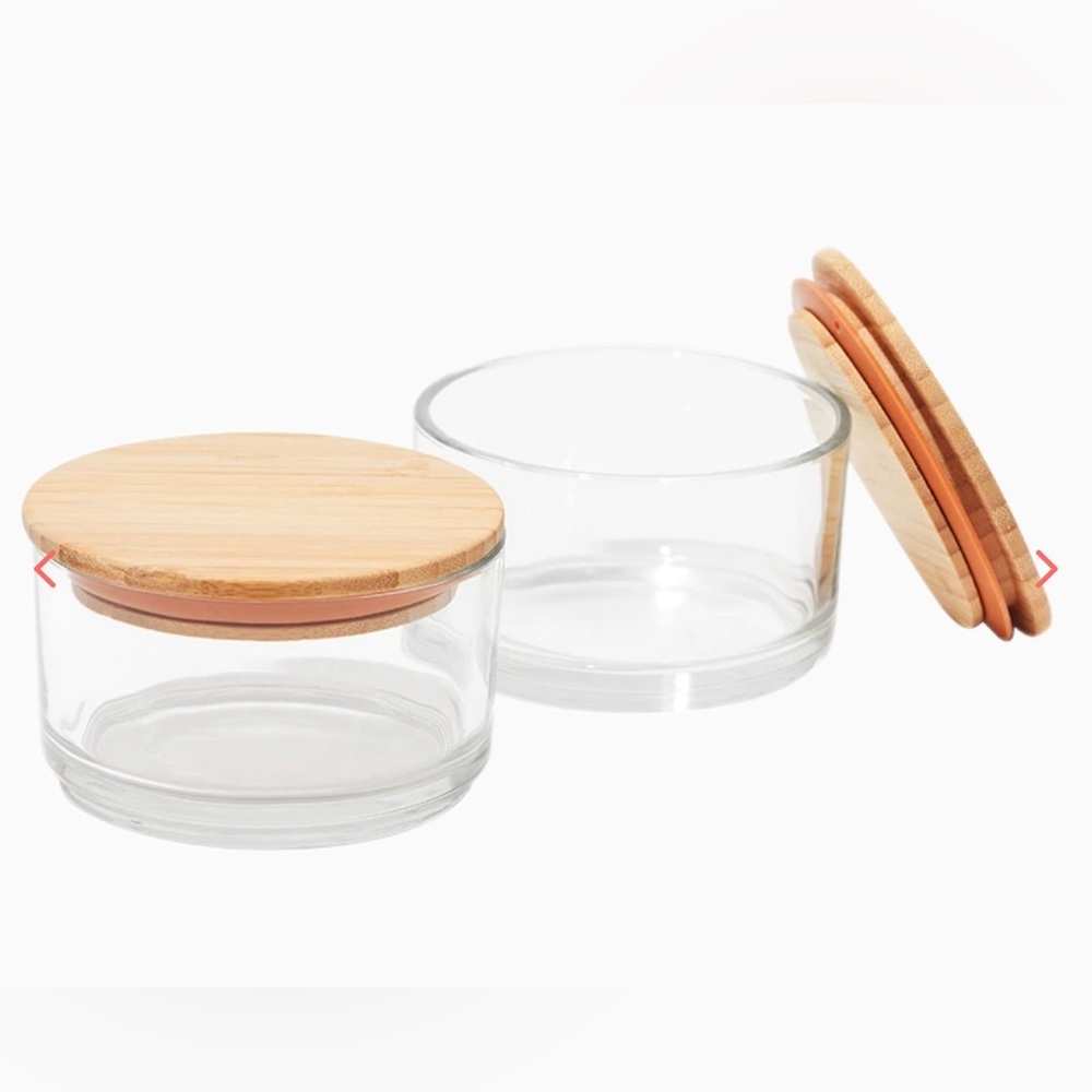 MATERIAL KITCHEN- Stacking Canisters - Set of (2) with Lids